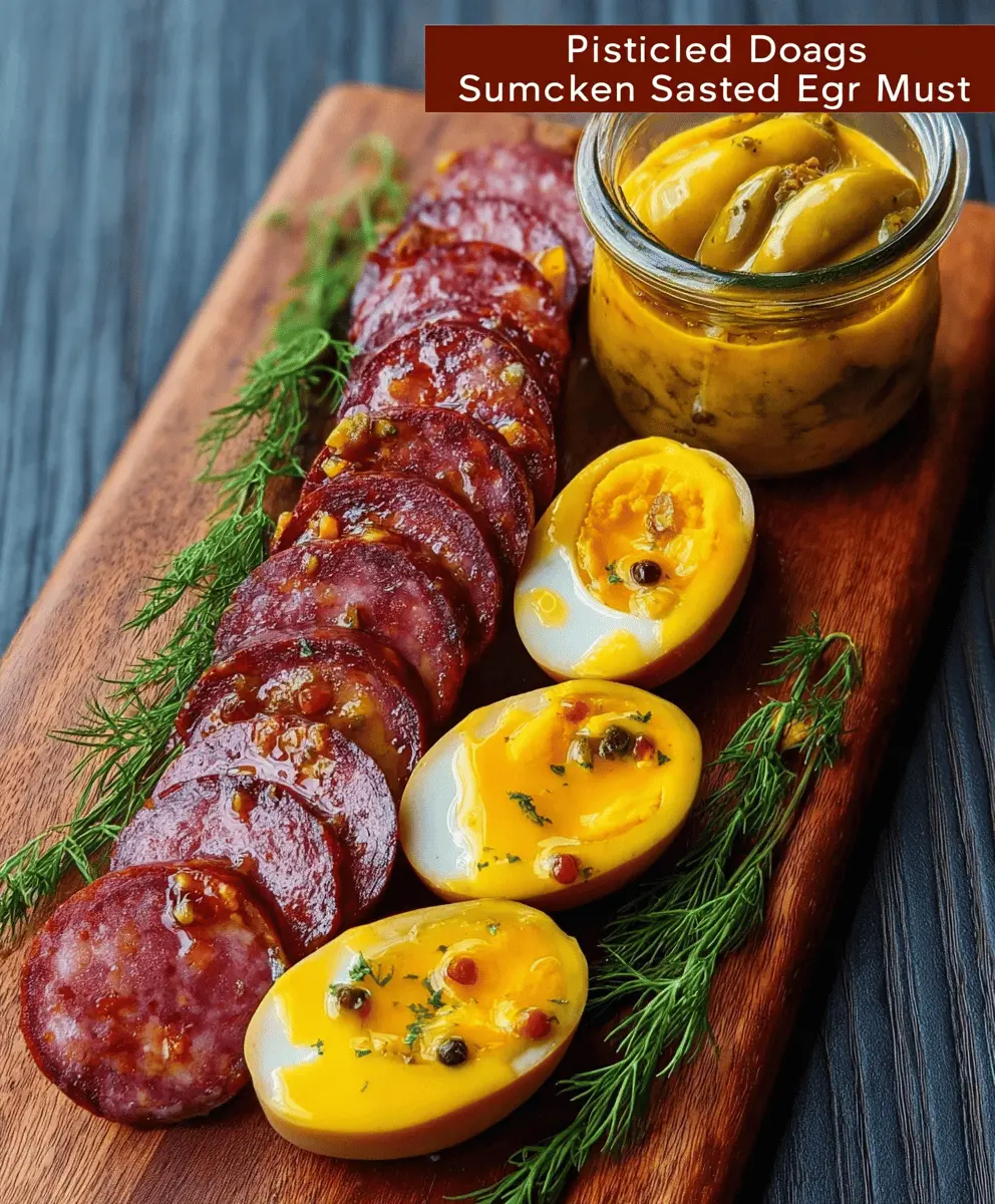 Easy Pickled Summer Sausage with Mustard Eggs Recipe