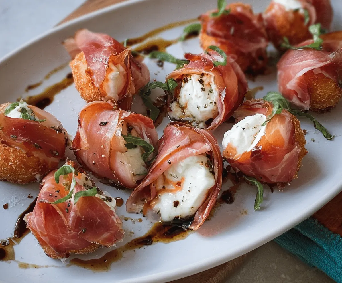Easy Prosciutto Wrapped Mozzarella Bites Recipe