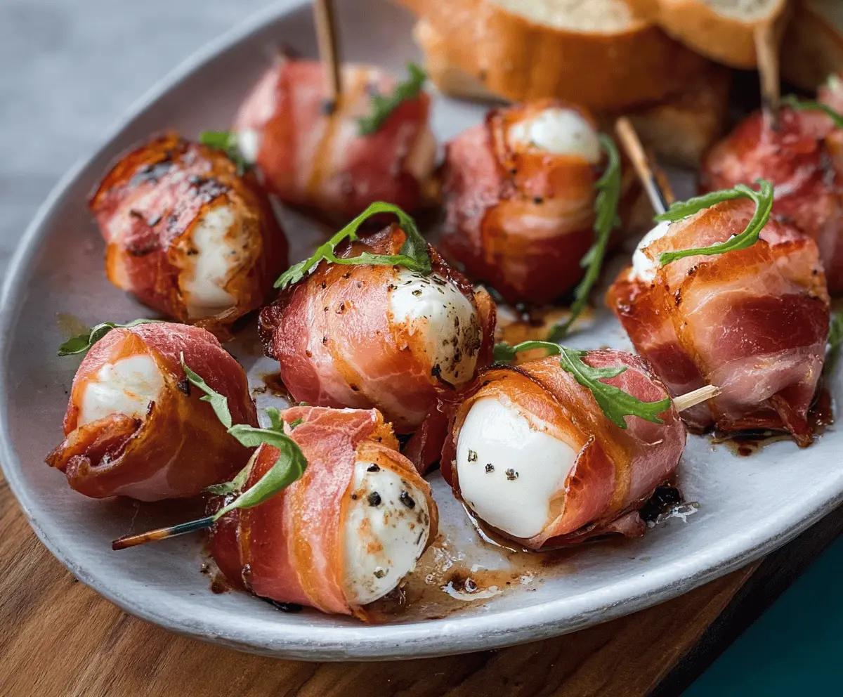 Easy Prosciutto Wrapped Mozzarella Bites Recipe