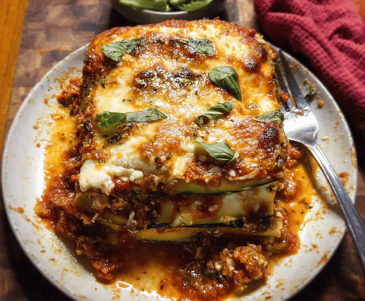 Healthy Zucchini Lasagna with Easy Prep