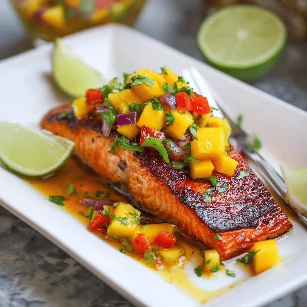 Grilled Salmon with Fresh Mango Salsa Recipe