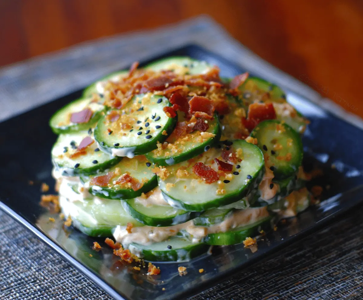 Jalapeno Popper Cucumber Salad Recipe