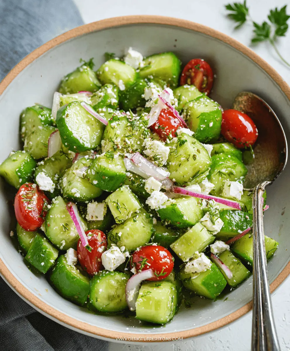 Refreshing Cucumber Feta Salad Recipe