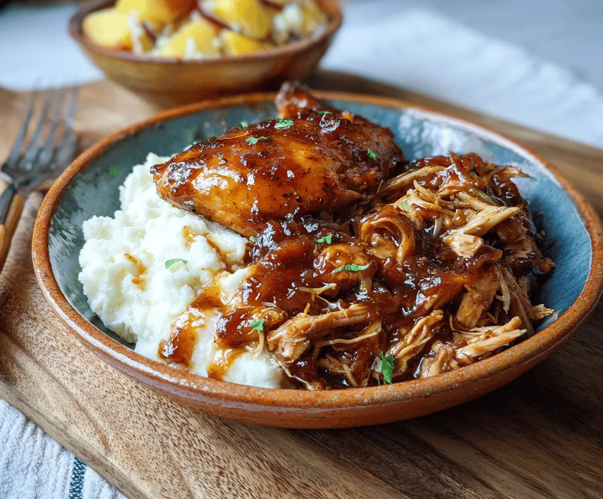 Slow Cooker Peach BBQ Chicken Recipe