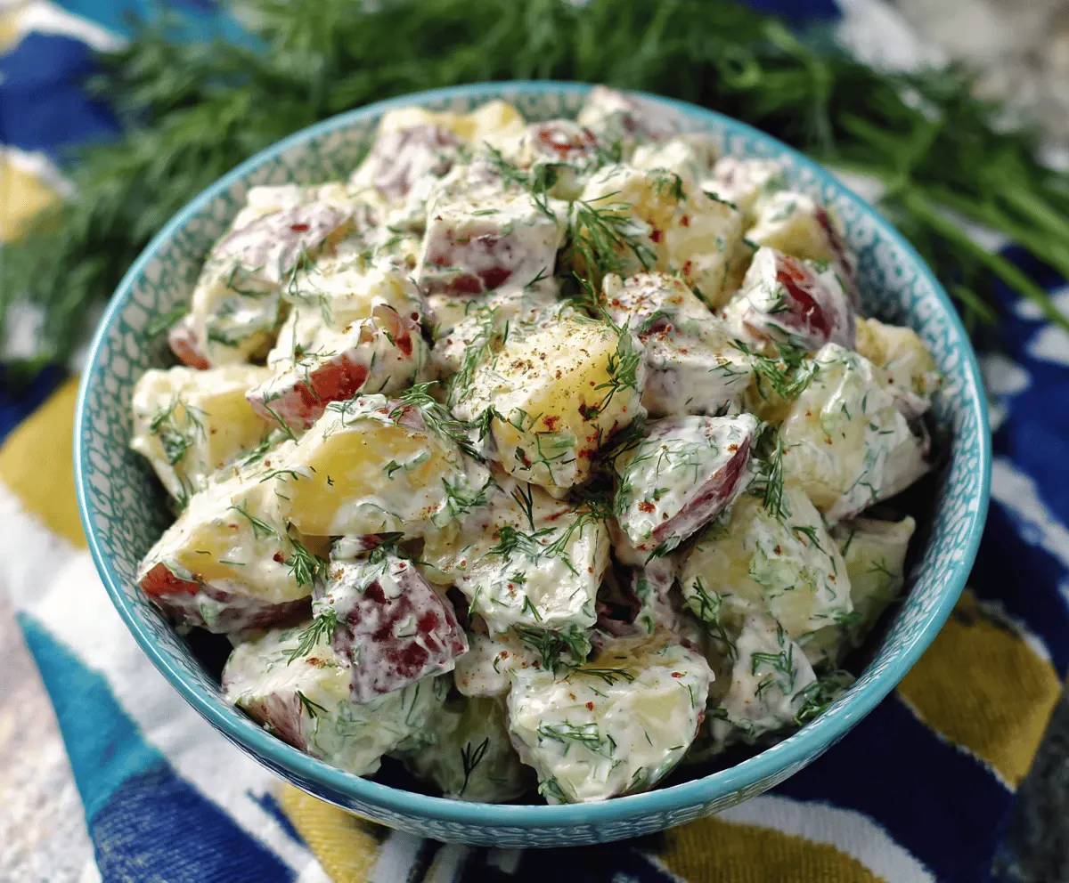 Creamy Dill Potato Salad with Tangy Mustard Dressing