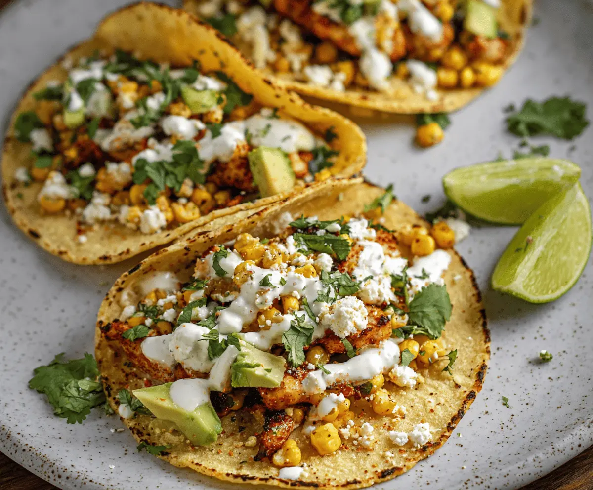 Easy Street Corn Chicken Tacos Recipe