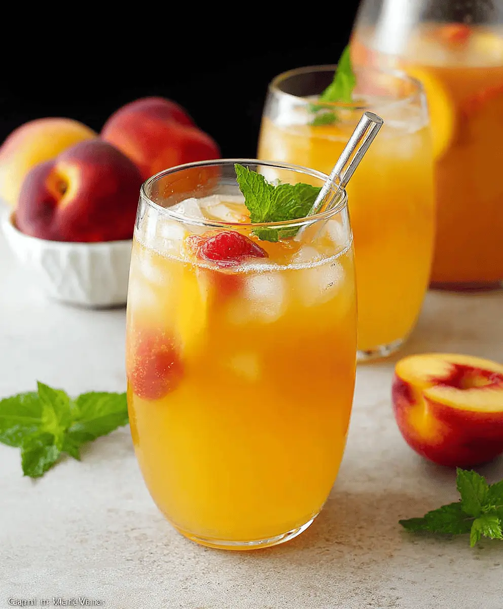 Refreshing Homemade Ginger Peach Iced Tea Recipe