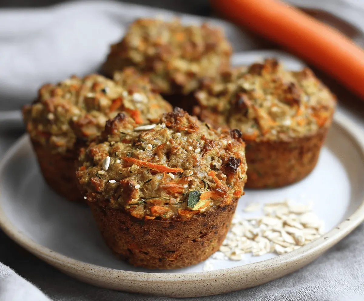 Healthy Zucchini Carrot Oatmeal Muffins Recipe