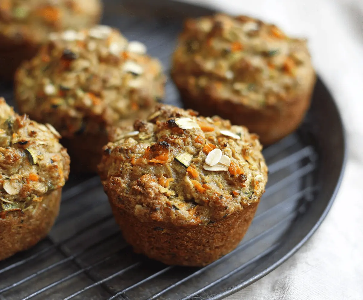 Healthy Zucchini Carrot Oatmeal Muffins Recipe