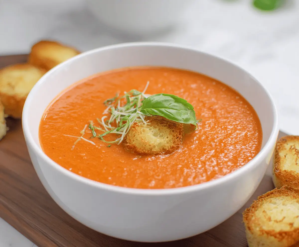 Easy Panera Bread Style Tomato Soup Recipe