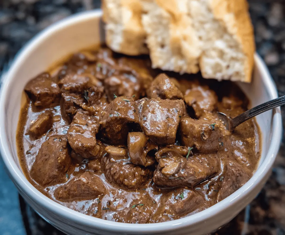 Easy Crockpot Beef Tips with Savory Gravy