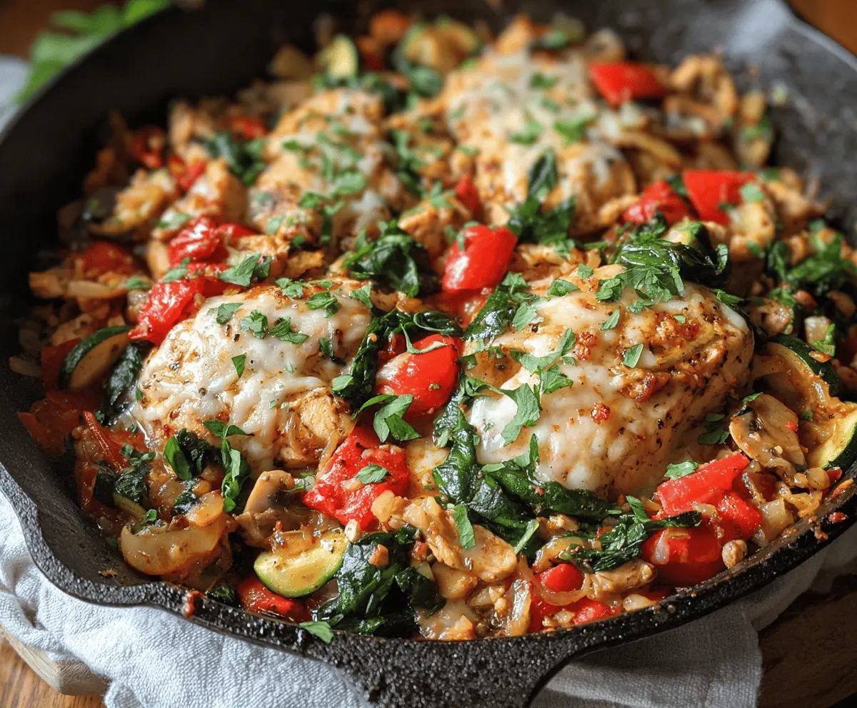 Easy Italian Chicken and Veggie Skillet Recipe