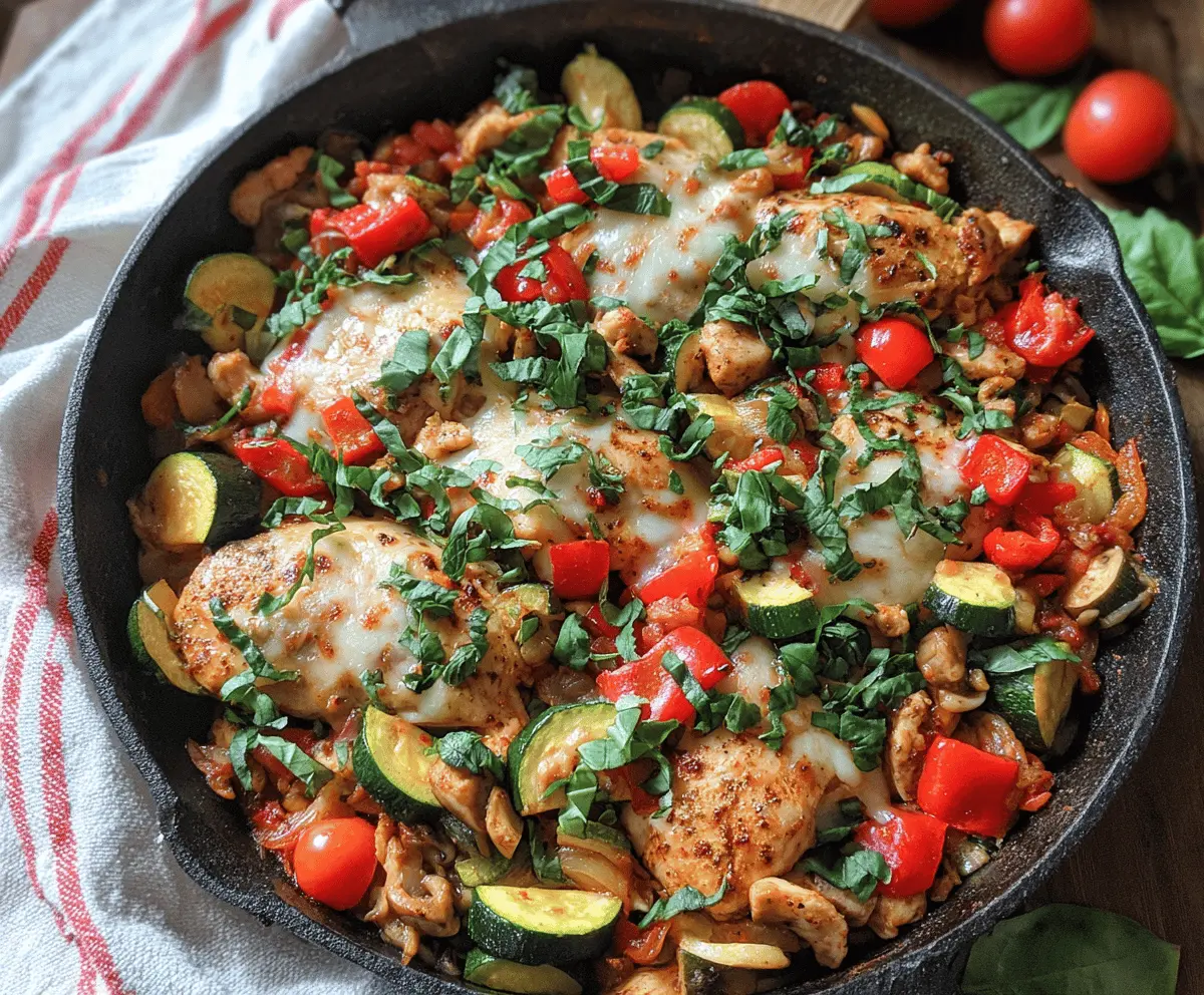 Easy Italian Chicken and Veggie Skillet Recipe