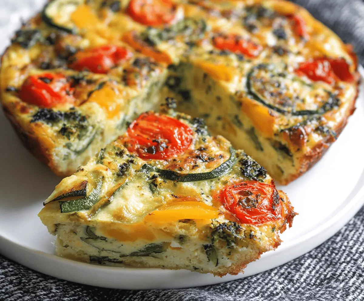 Quick and Easy Crustless Vegetable Quiche