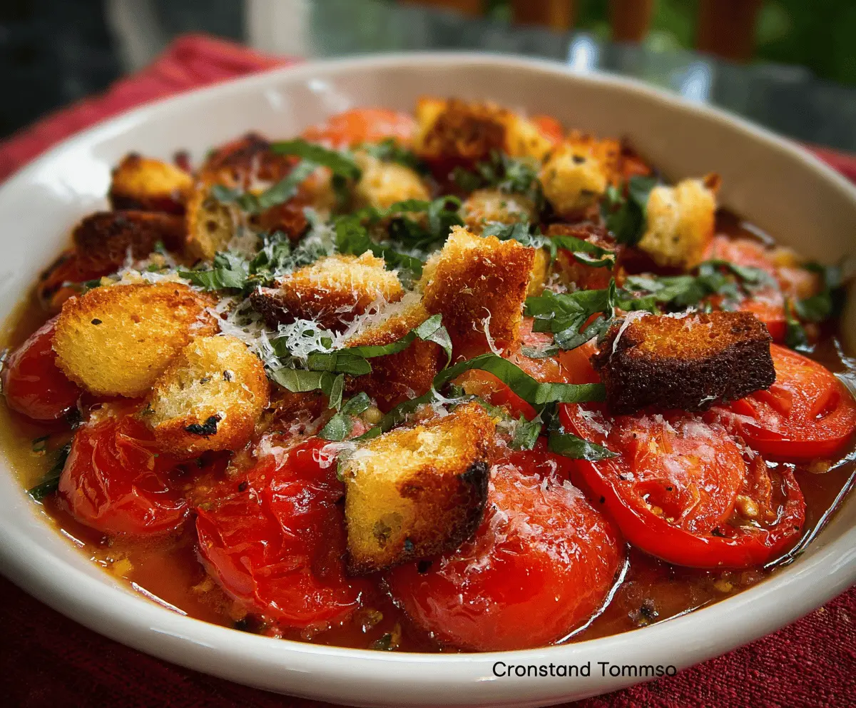 Easy Summer Scalloped Tomatoes with Crispy Croutons