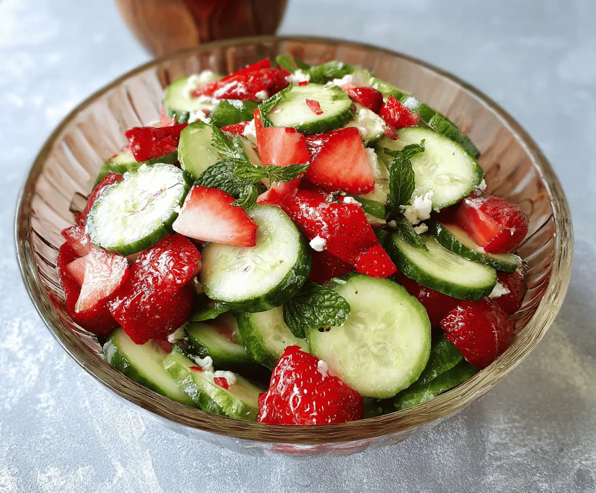 Fresh Cucumber Strawberry Salad Recipe