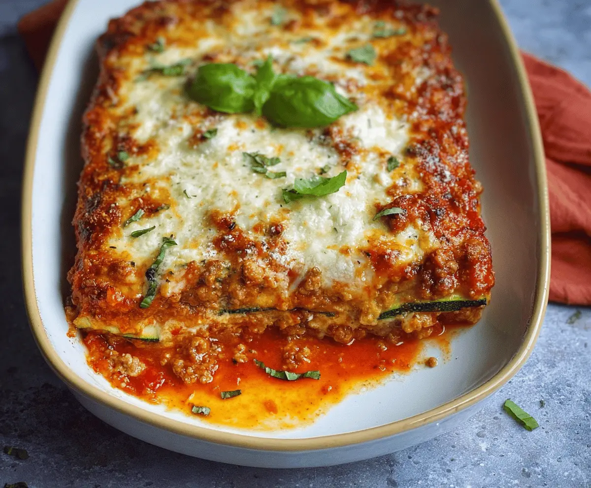 Healthy Zucchini Lasagna with Ground Turkey Recipe