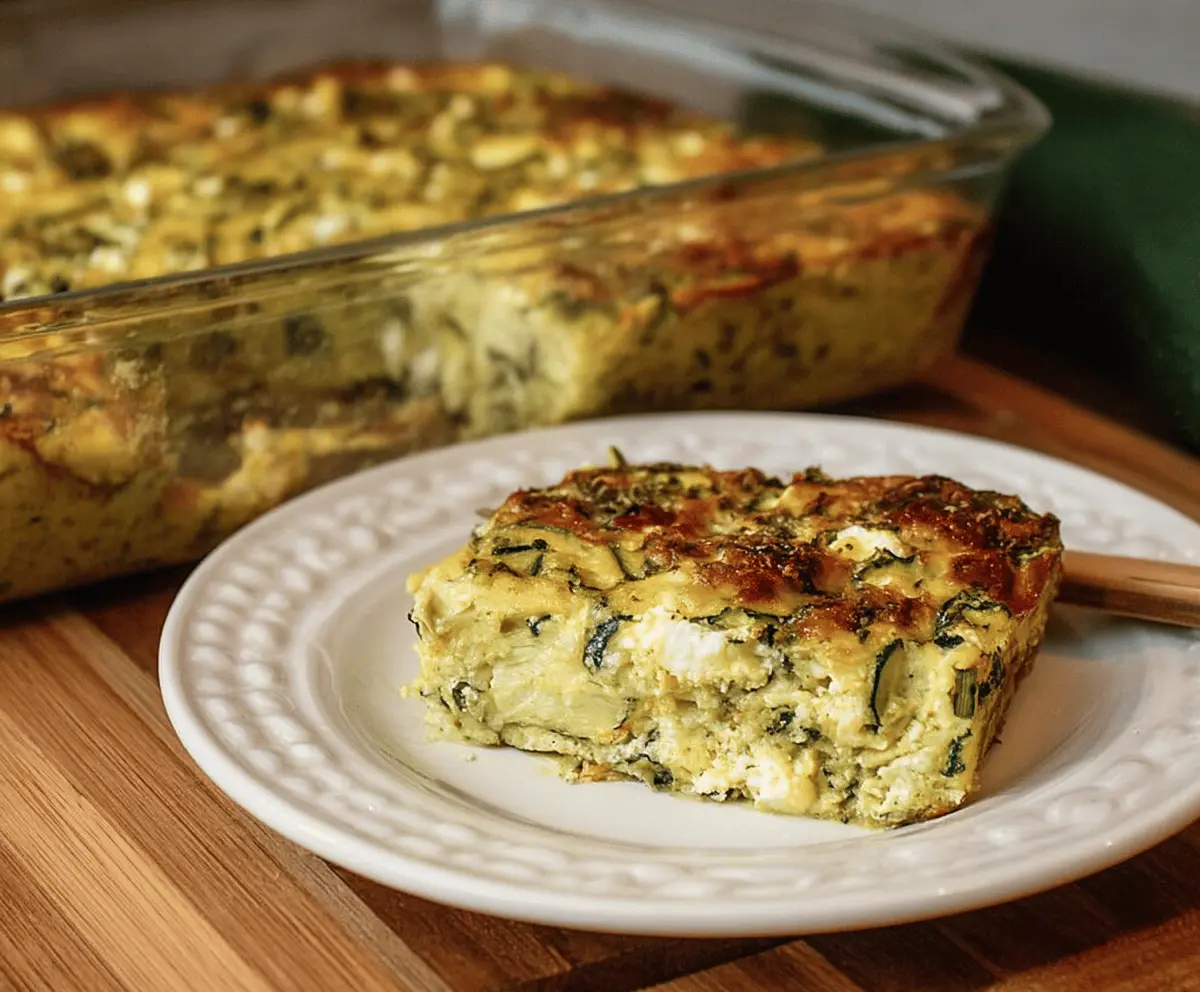 Easy Zucchini Feta Egg Casserole Recipe