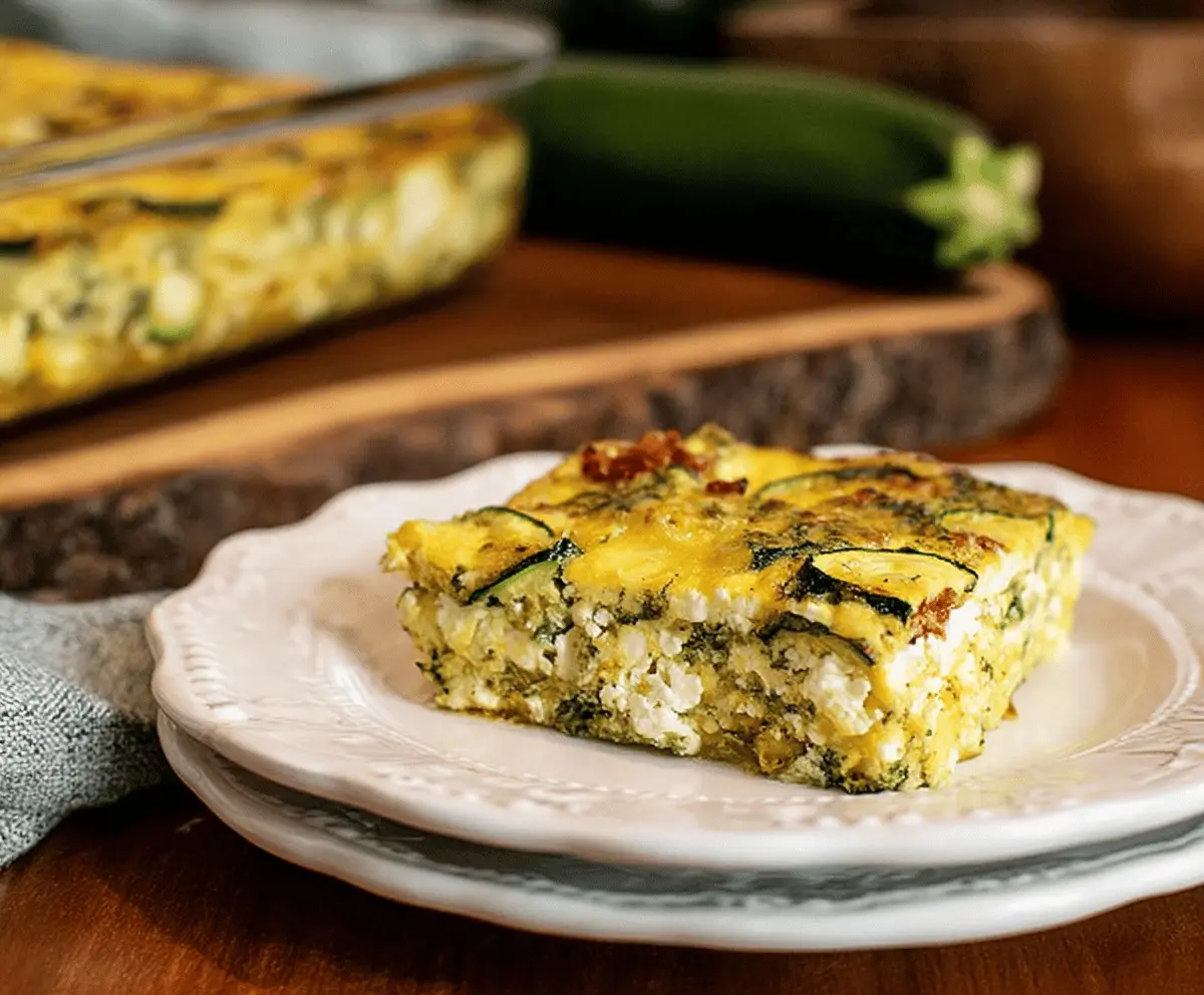 Easy Zucchini Feta Egg Casserole Recipe