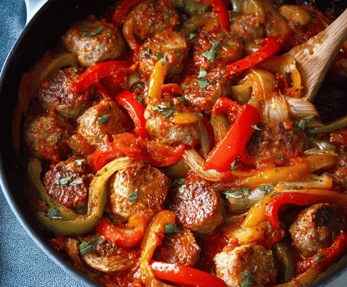 Easy Italian Sausage and Peppers Skillet Recipe