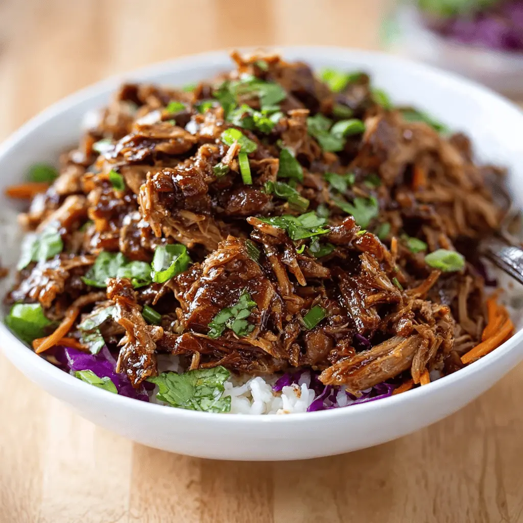 Easy Slow Cooker Asian Shredded Pork Recipe