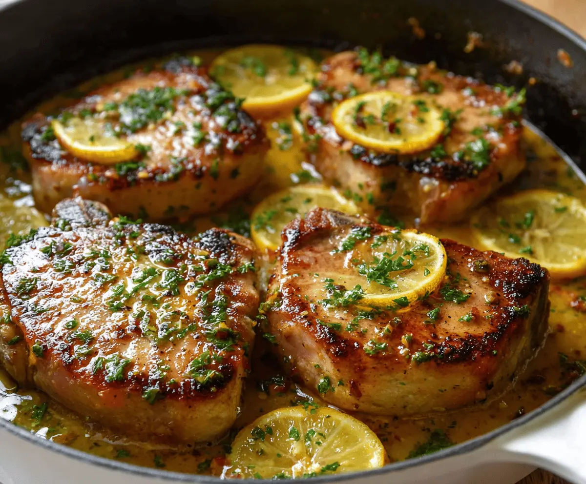 Easy Savory Lemon Butter Pork Chops Recipe