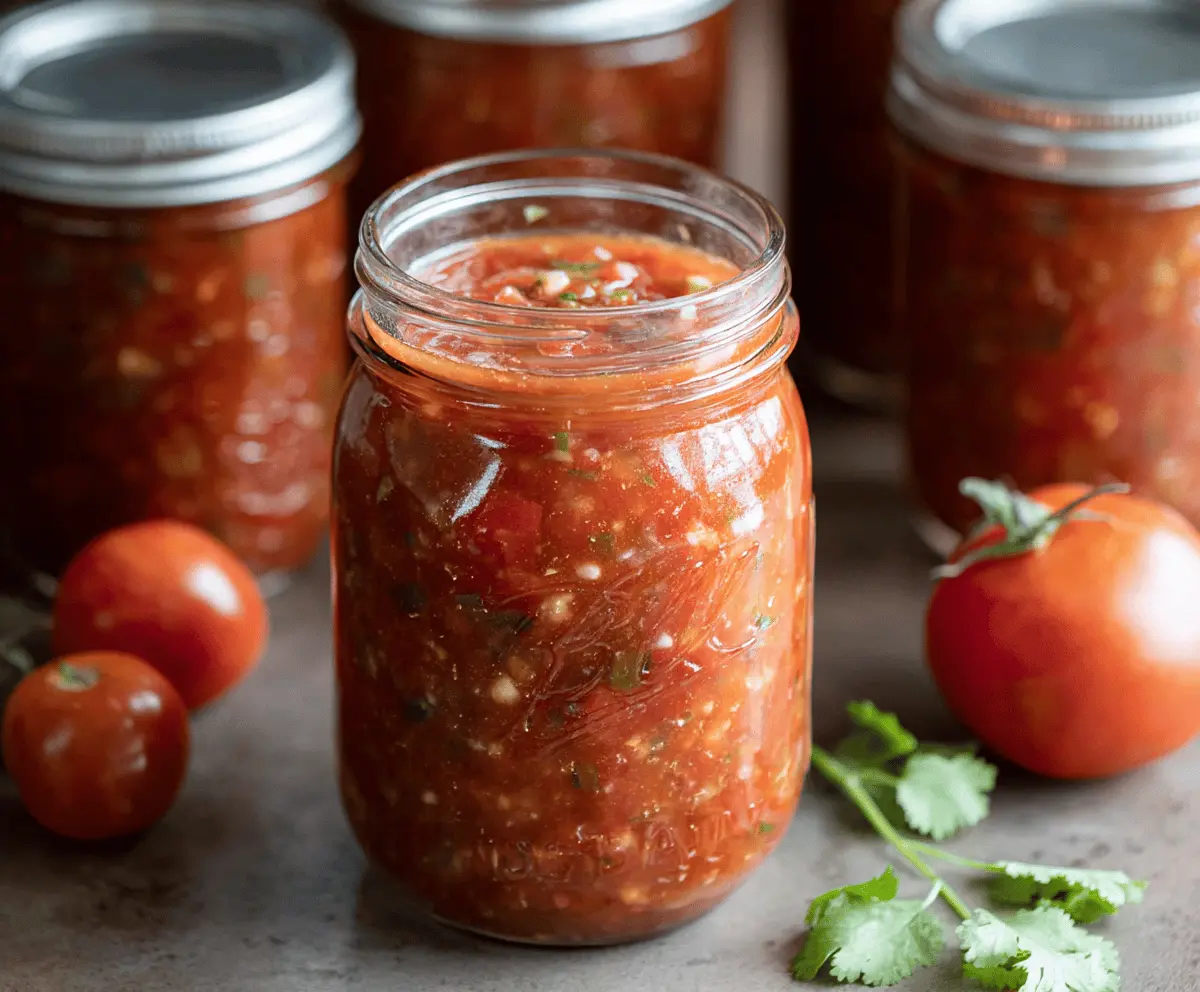 Easy Homemade Tomato Salsa Canning Recipe