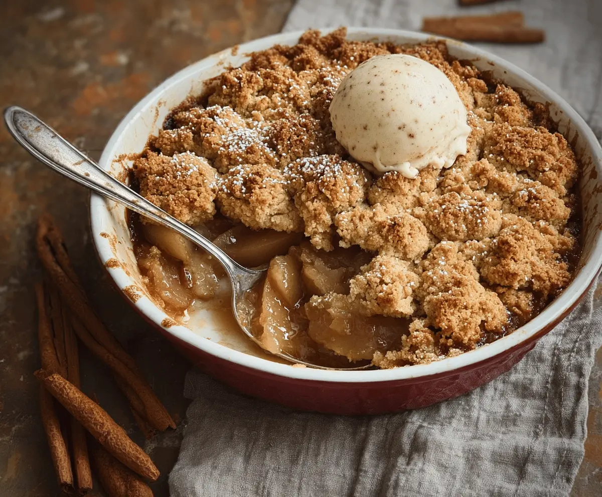 Delicious autumn spice pear cobbler topped with golden crust, perfect for fall dessert cravings
