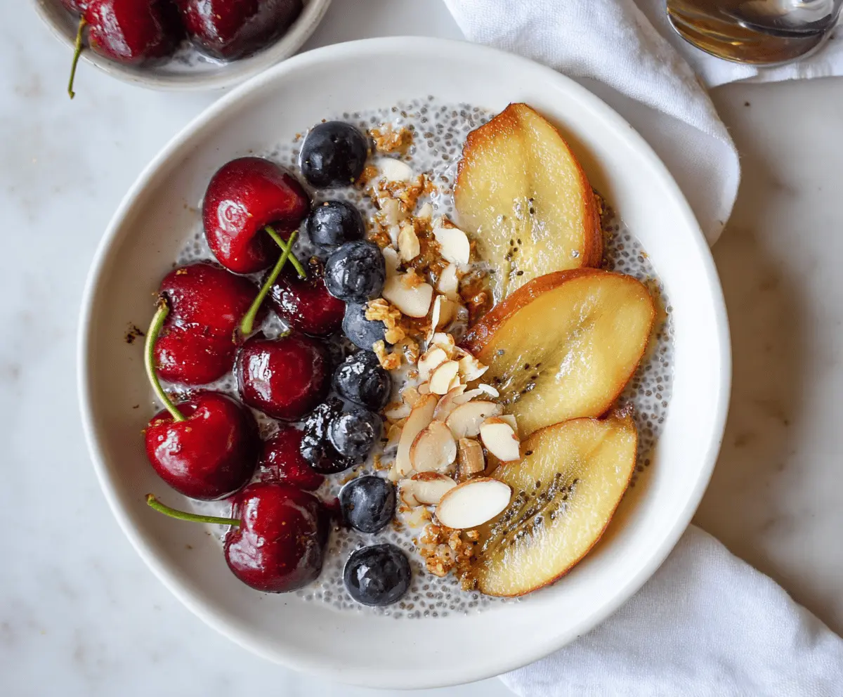Chia Yogurt Breakfast Bowl with Fruit & Toppings