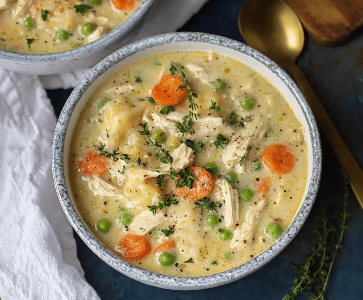 Healthy Chicken Pot Pie Soup