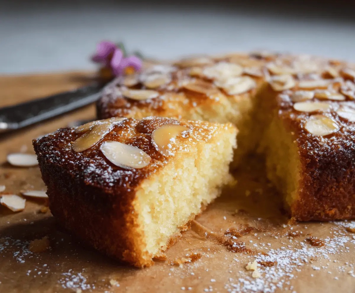 Honey Soaked Gluten Free Almond Cake