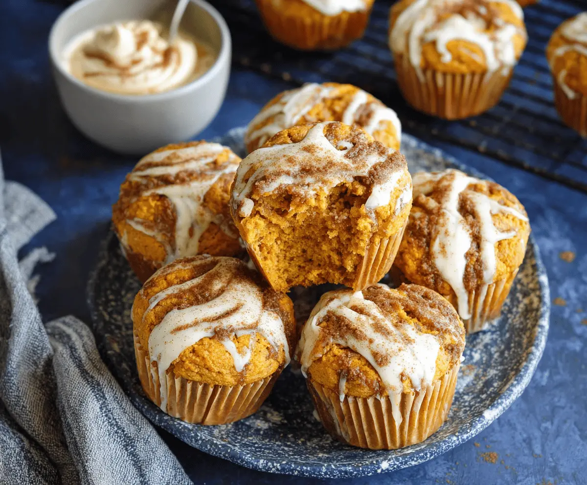 Moist Pumpkin Cream Cheese Muffins