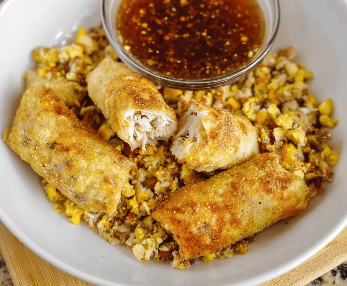 Air Fryer Turkey Egg Rolls (Thanksgiving Leftovers)
