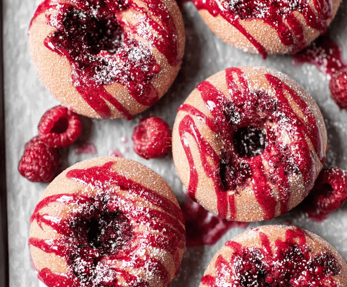 Baked Raspberry Donuts
