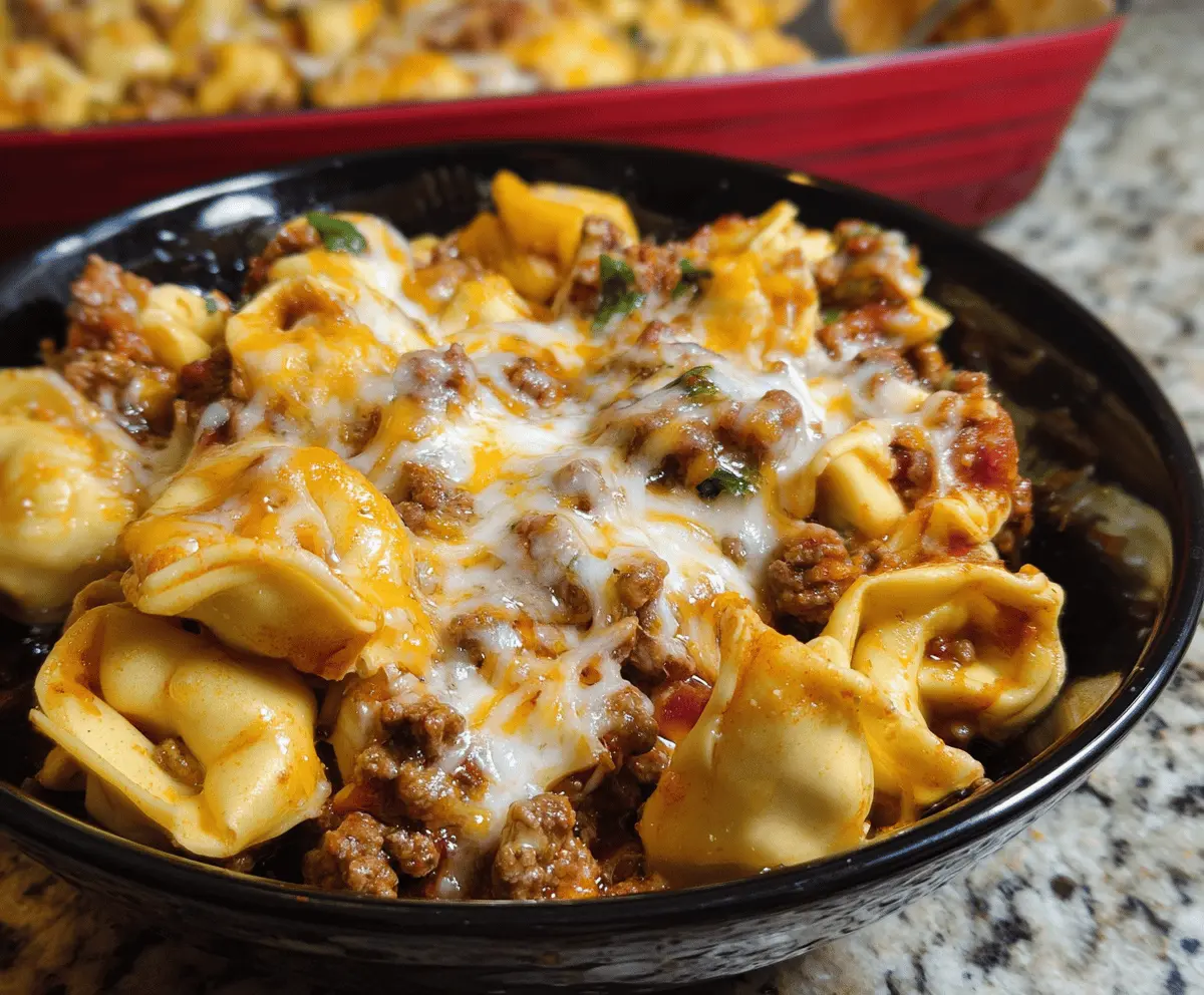Cheesy Beef Tortellini