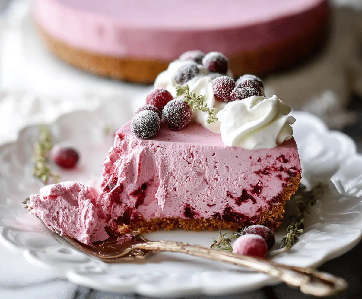 Cranberry Mousse Pie