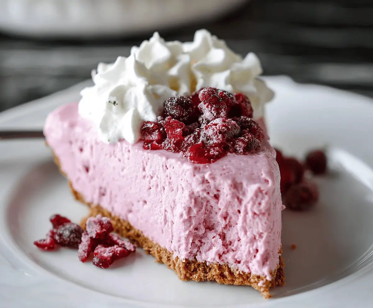 Cranberry Mousse Pie