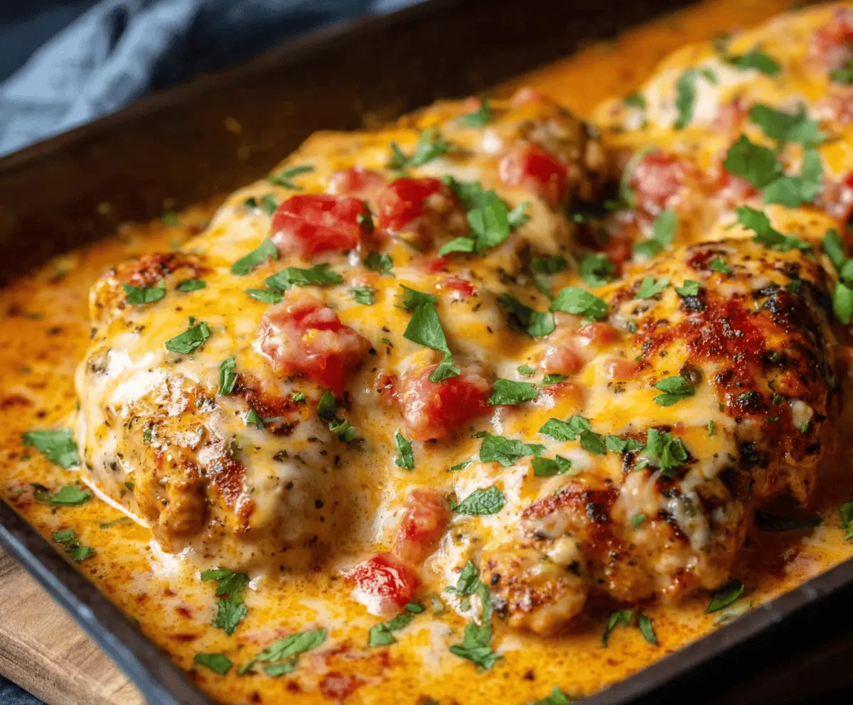 Flavorful Baked Queso Chicken