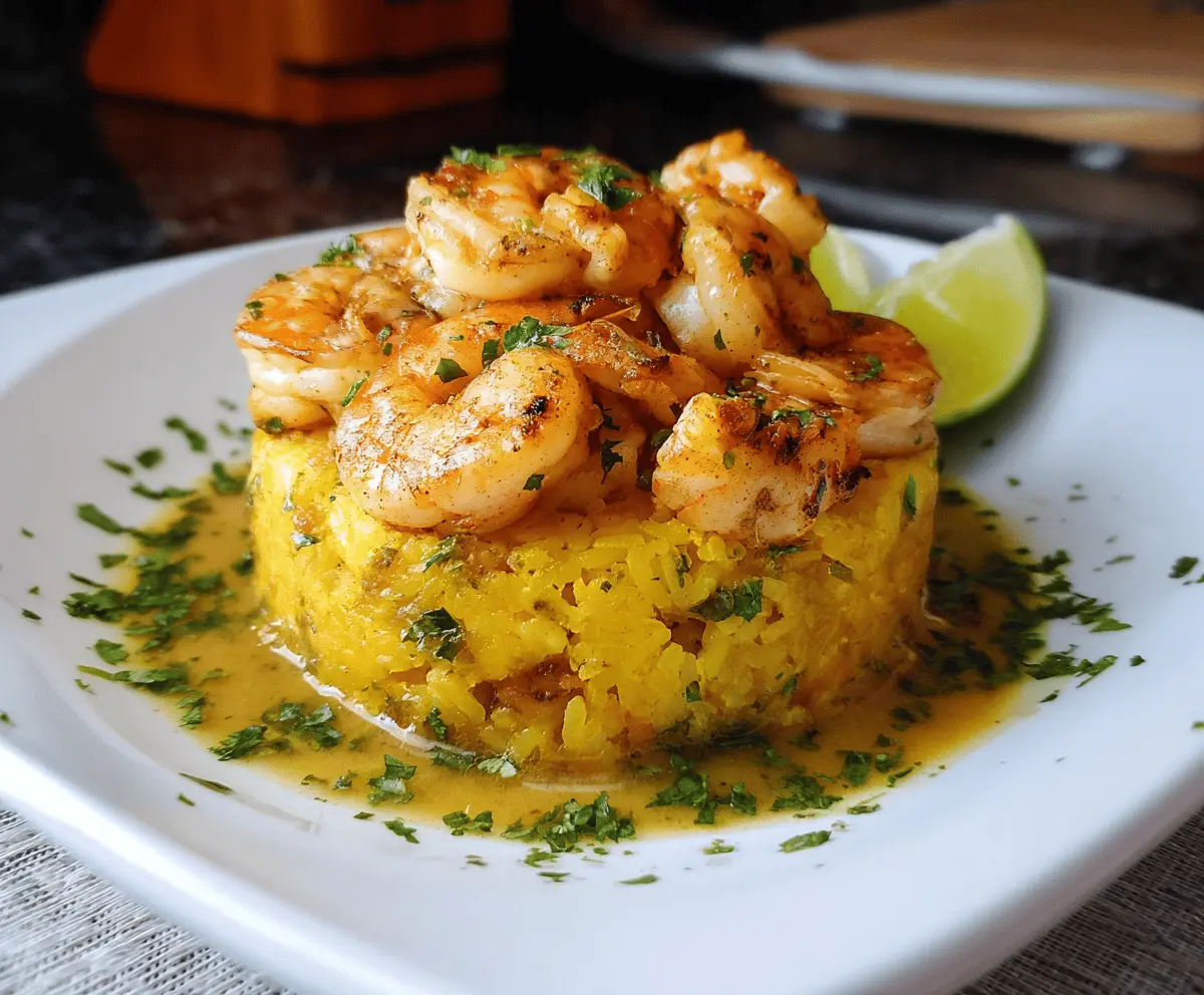 Garlic Shrimp Mofongo