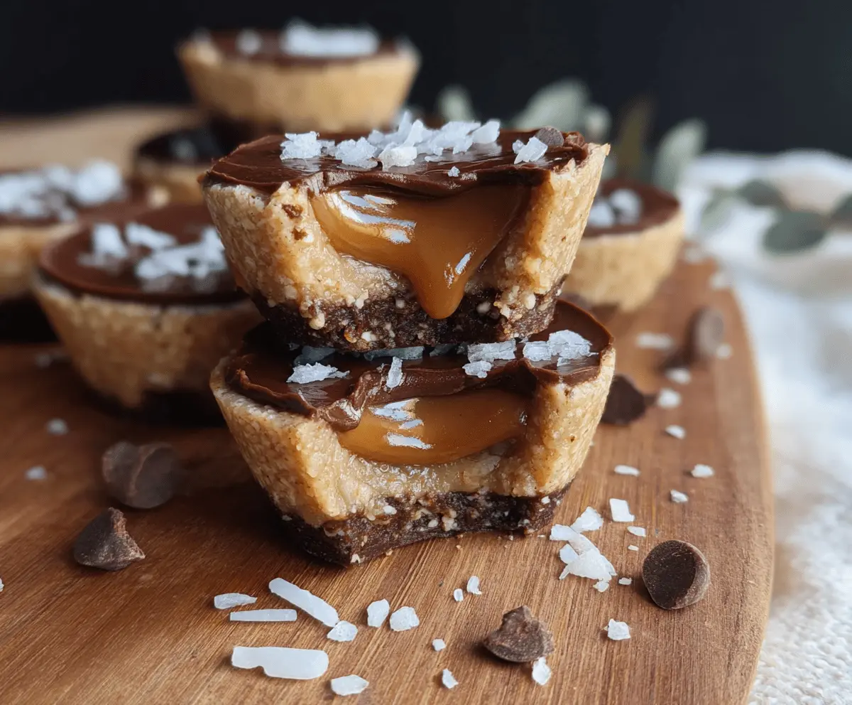 Healthy Twix Cups (Vegan, Paleo)