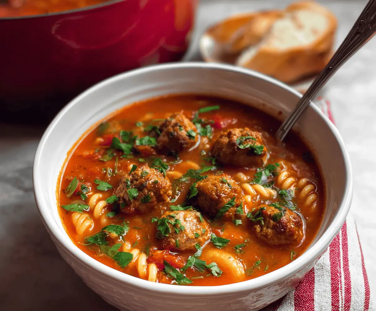 One-Pot Italian Meatball Soup