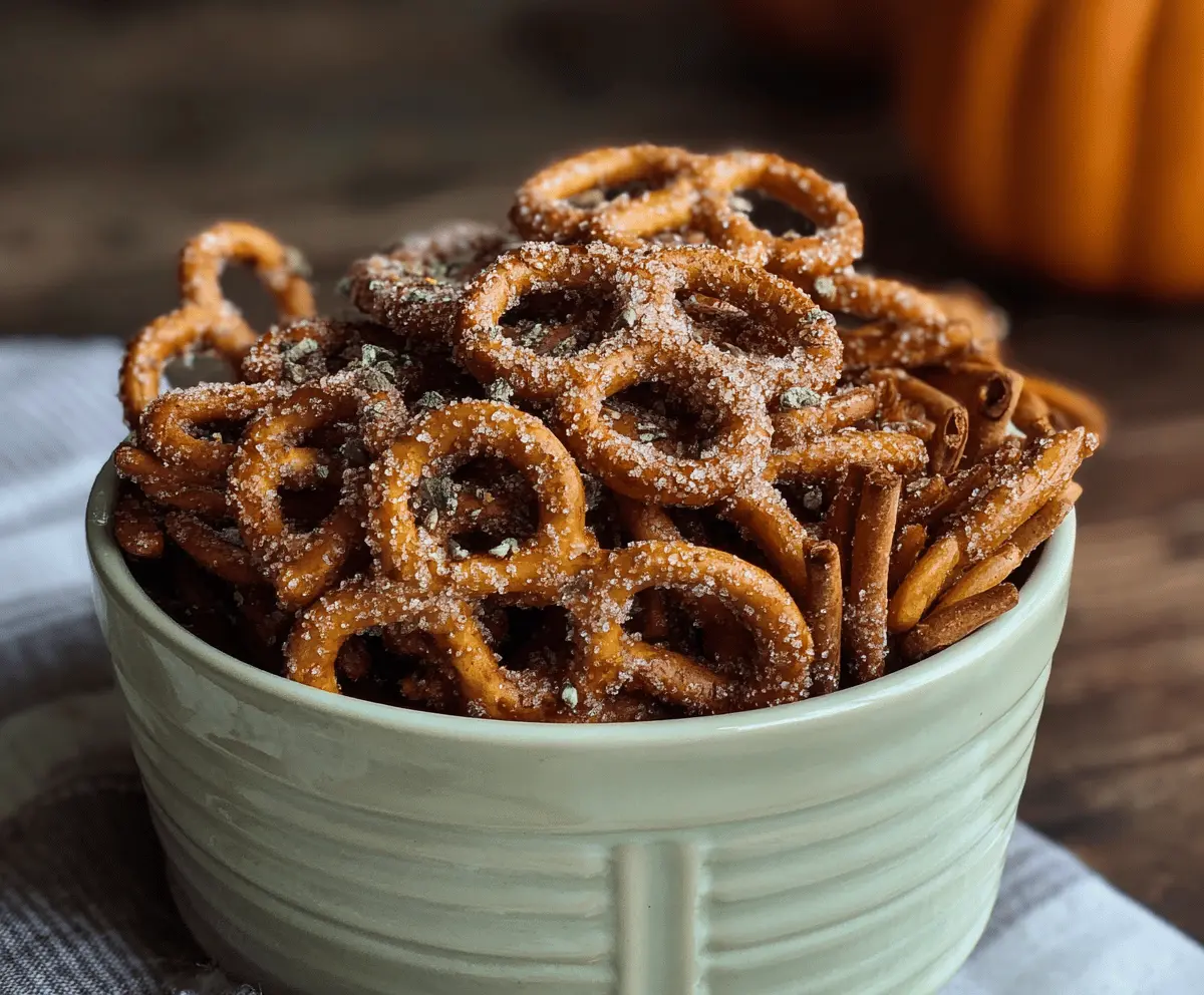 Pumpkin Spice Pretzels 