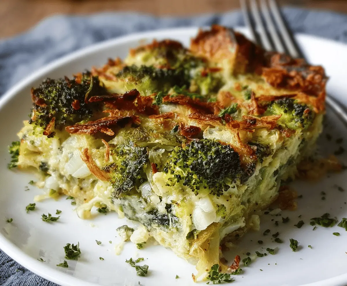 Broccoli & Onion Kugel