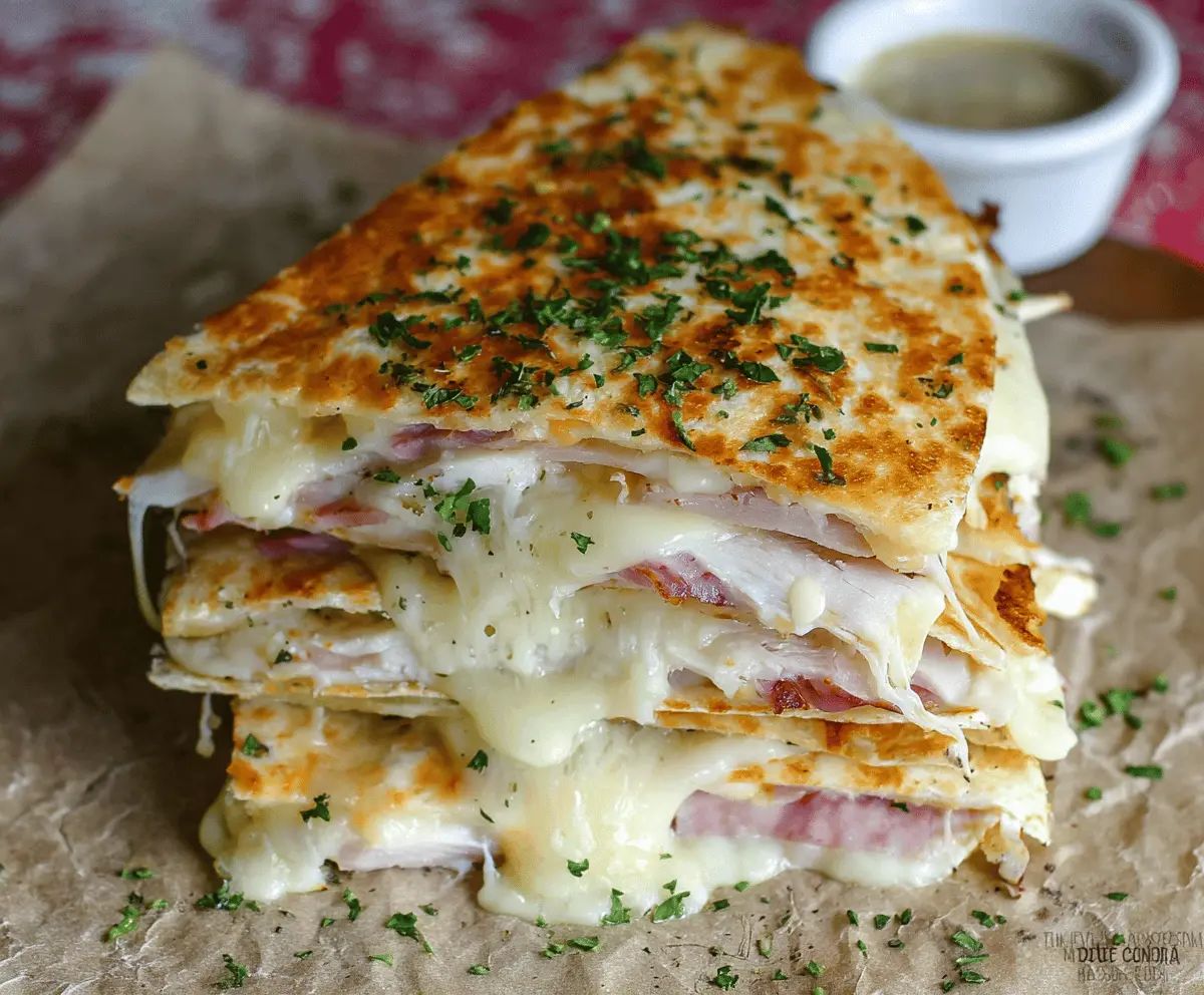 Chicken Cordon Bleu Quesadilla
