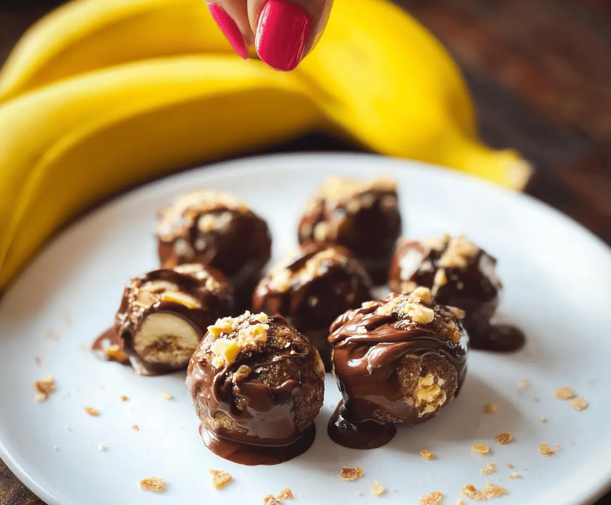 Chocolate Peanut Butter Banana Bites