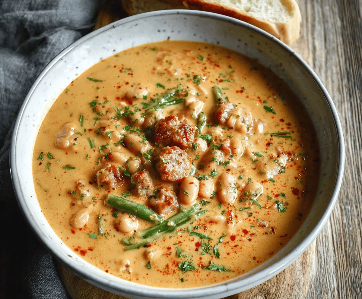Creamy Bean Soup with Sausage