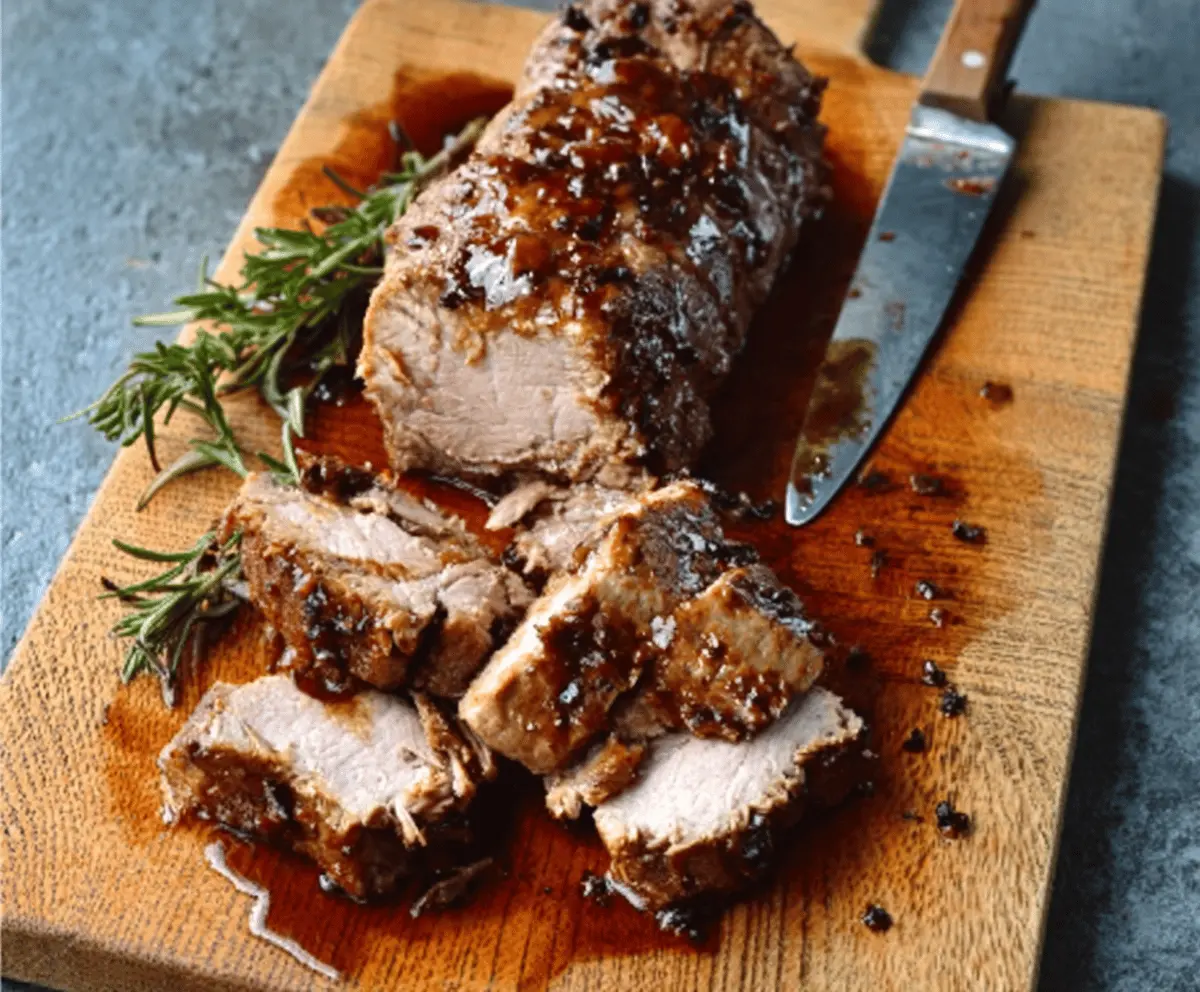 Crock Pot Garlic Balsamic Pork Loin Recipe
