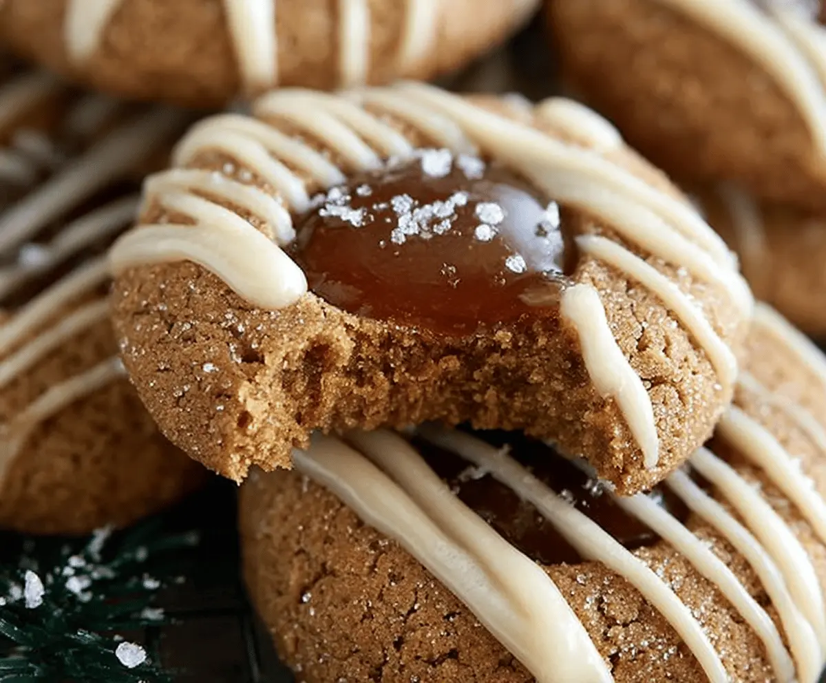 Gingerbread Thumbprint Cookies
