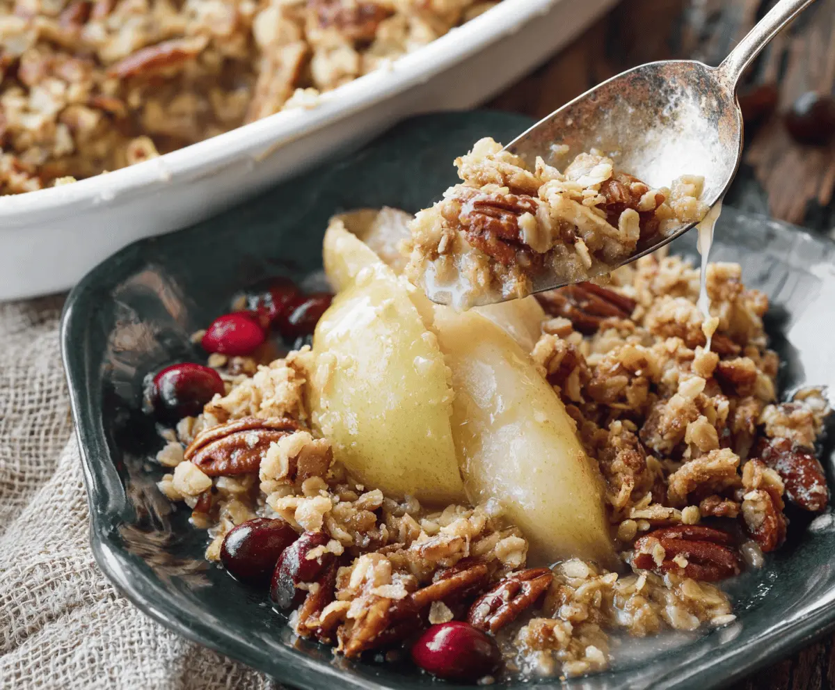 Holiday Pear Crumble