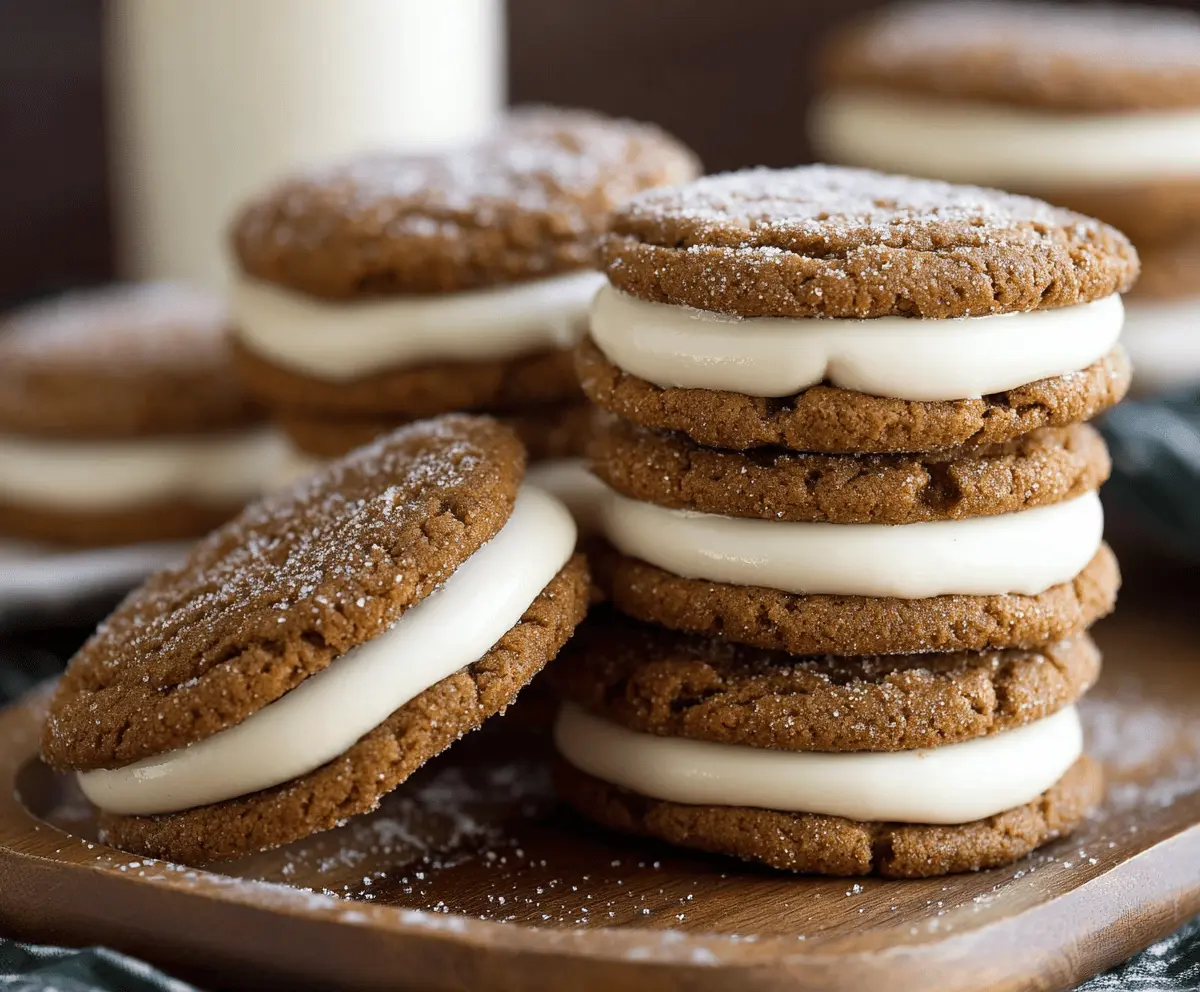 Molasses Cream Pie Cookies